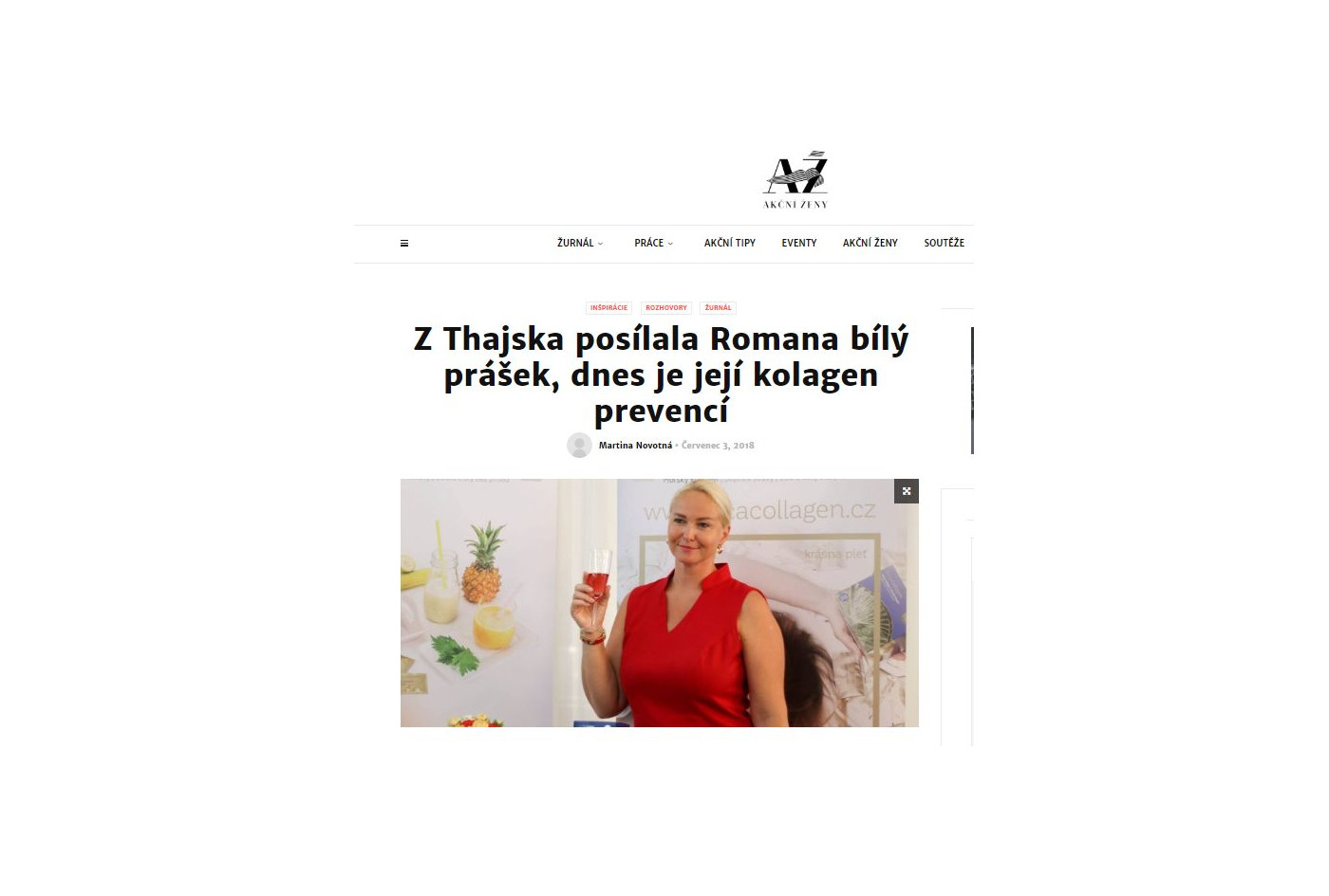Z Thajska posielala Romana biely prášok, dnes je jej kolagén prevenciou