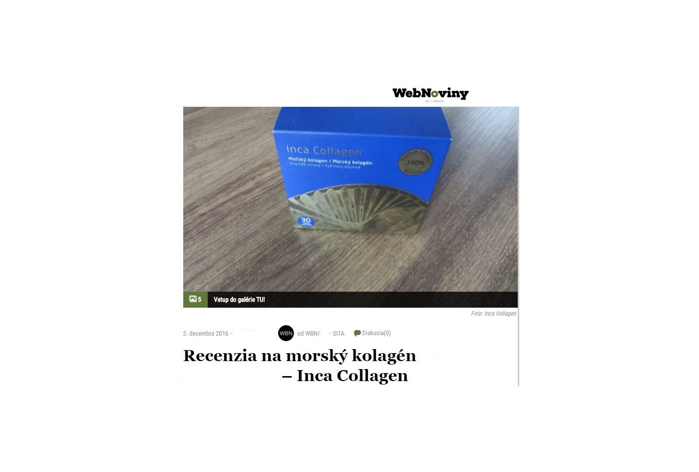 Recenzia na morský kolagén – Inca Collagen