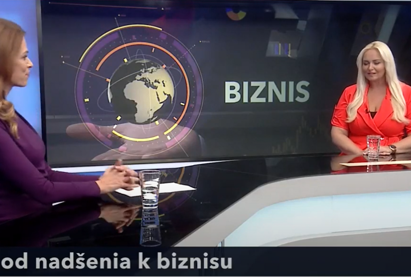 Romana Ljubasová ako hosť relácie Biznis na TA3