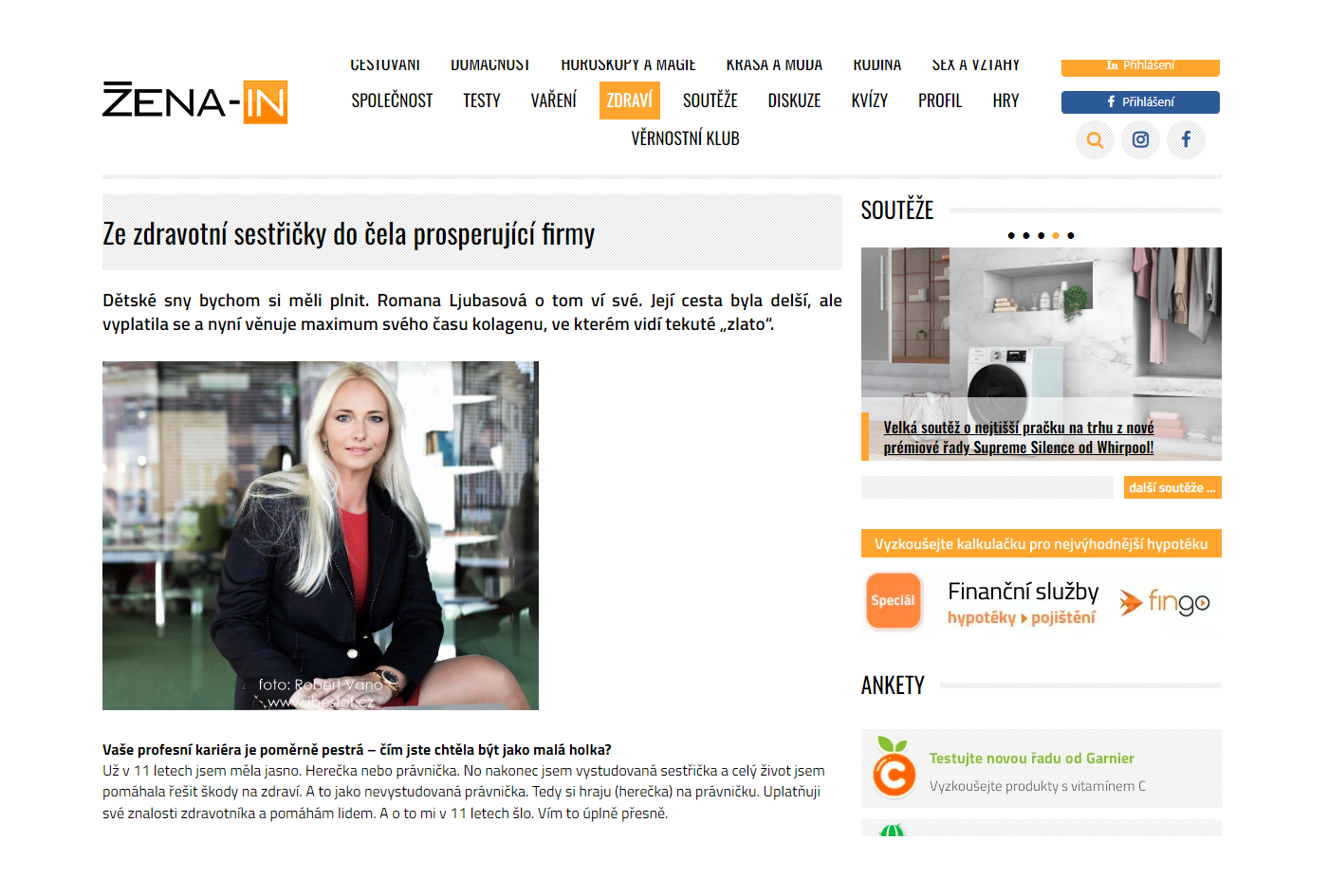Ze zdravotní sestřičky do čela prosperující firmy